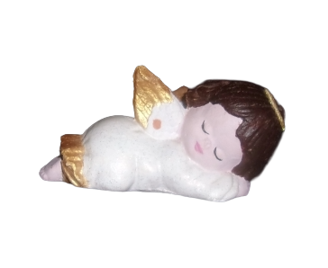 Brown Haired Angel With Wings on Side