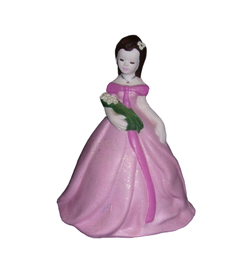 Brown Haired Girl in Pink Dress