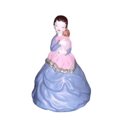 Mother and Baby in Blue Dress